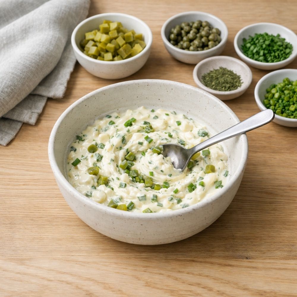 Blande jalapeño-tartarsausen