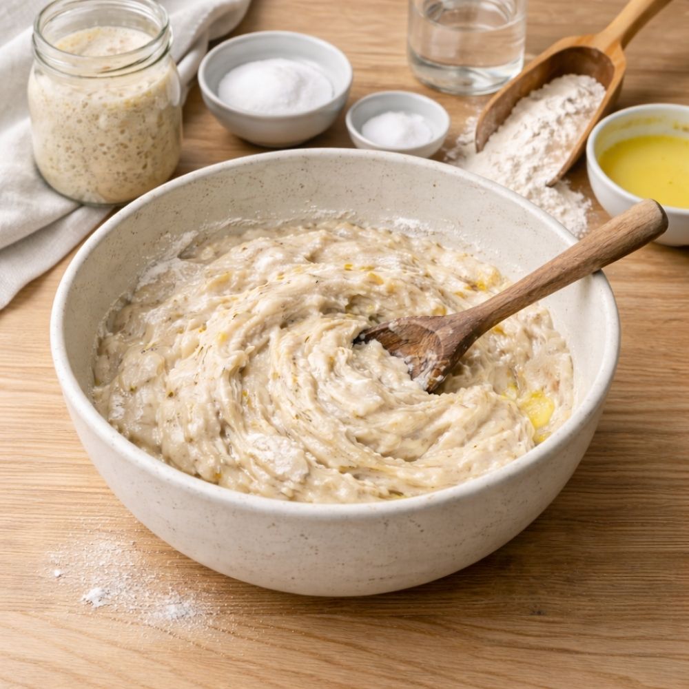 Blande surdeigsdeigen