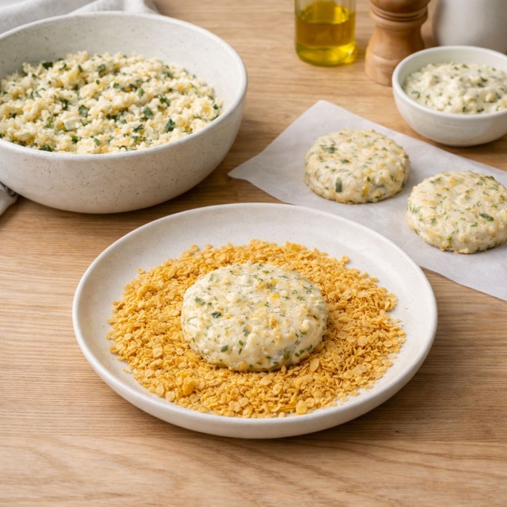 Forme og panere fiskekakene